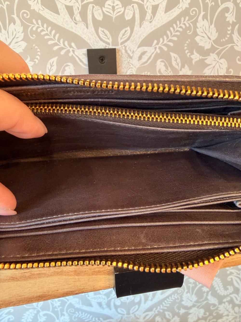 Miu Miu Matelassé Gathered Gray Leather Zip Long Wallet w/ Dustbag NWOT - Picture 14 of 17